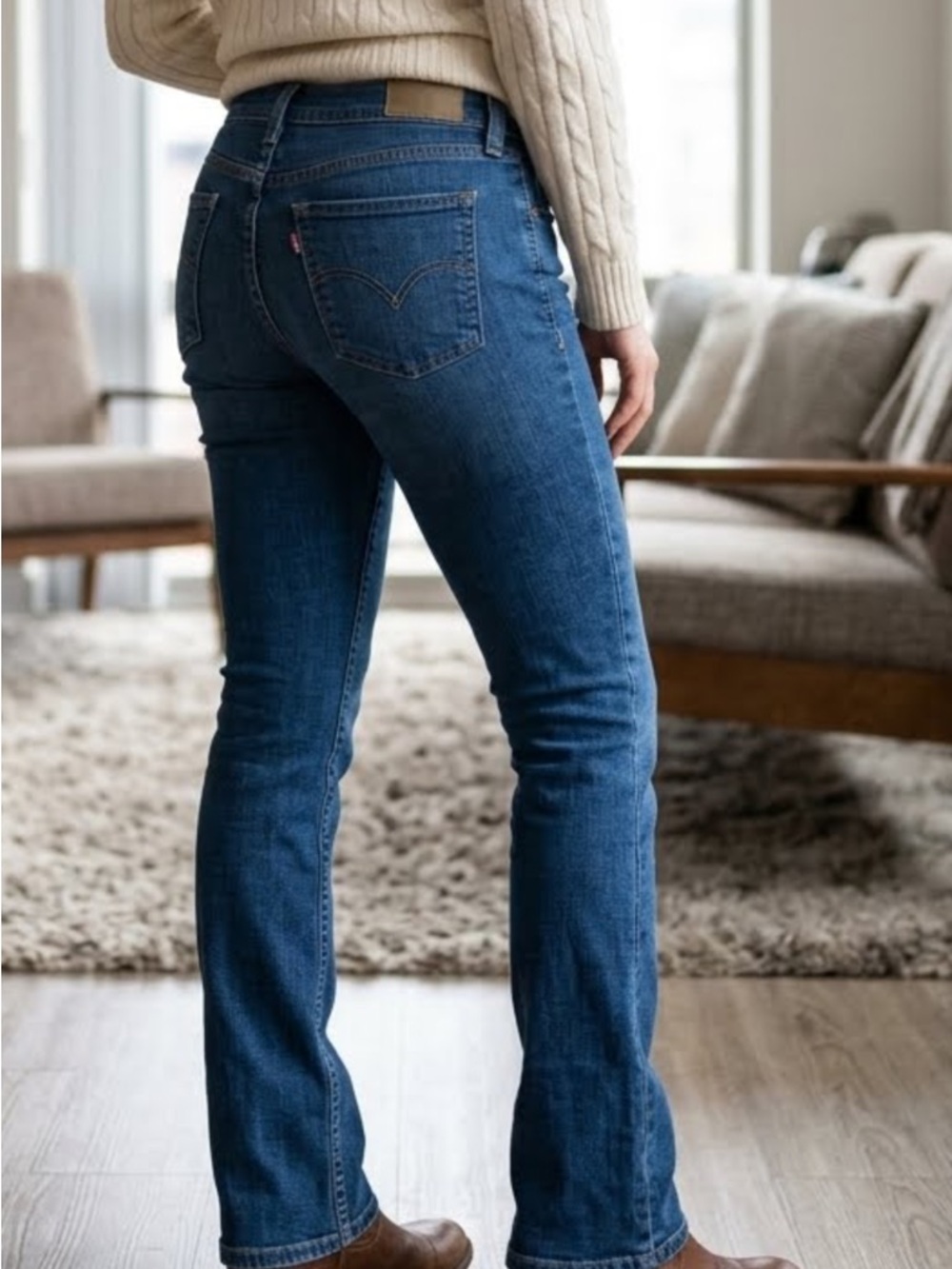 Levi's Women's Bootcut Jeans in Deep Blue Wash